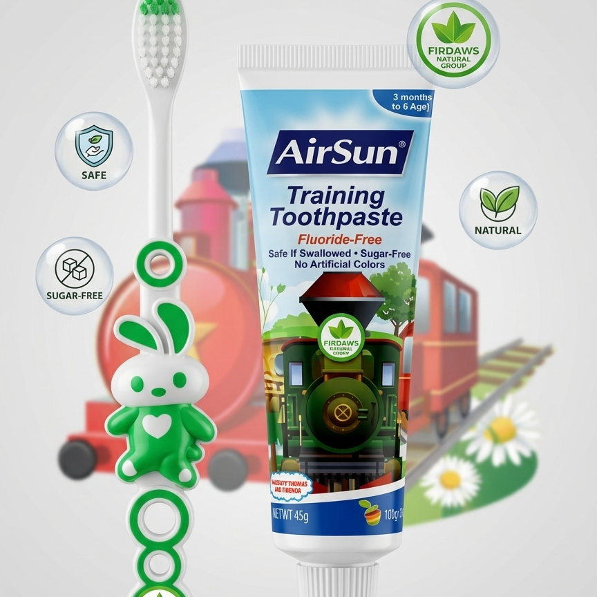 Dentifrice Air Sun avec Brousse pour enfant