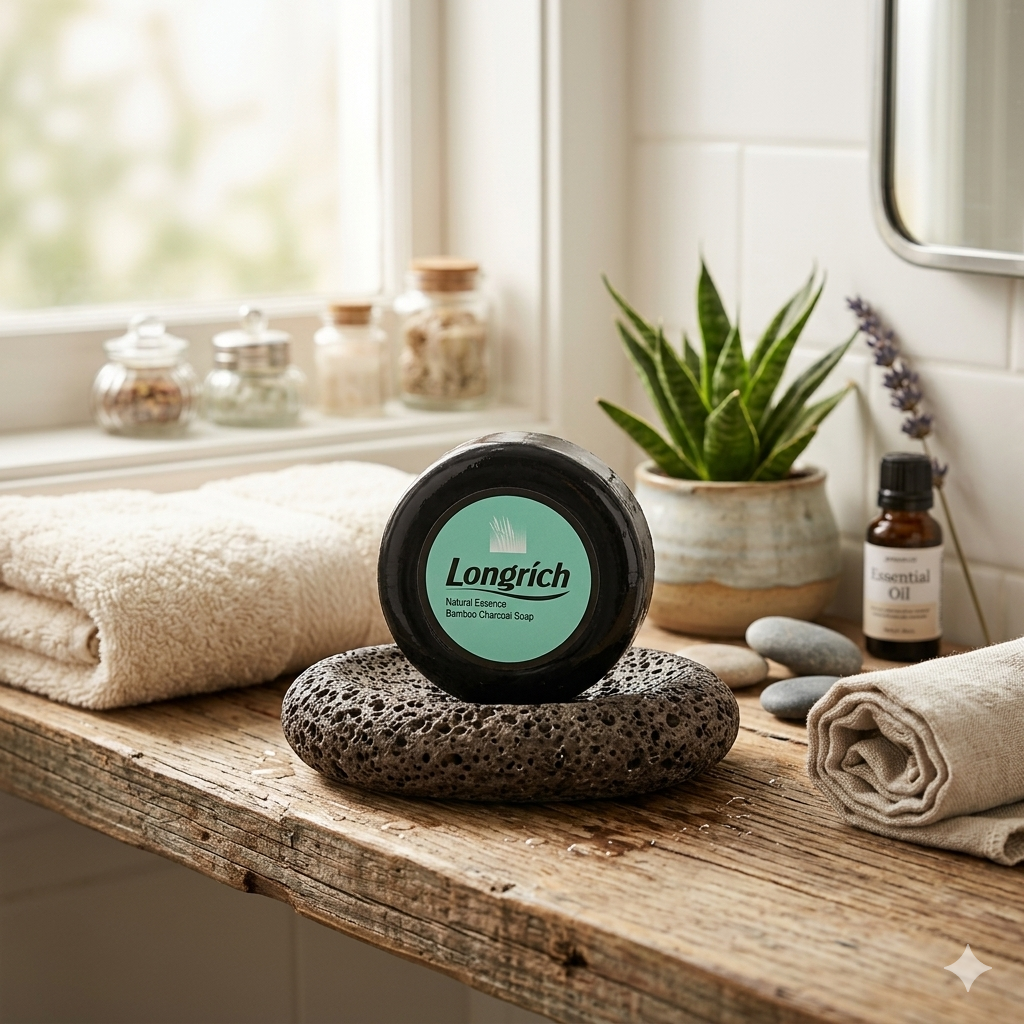 Savon au charbon de bambou longrich