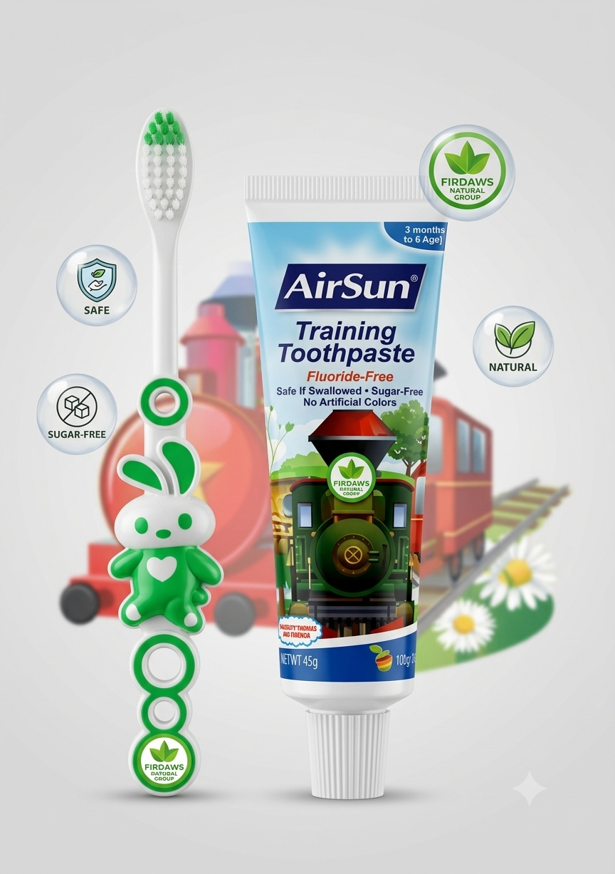 Dentifrice Air Sun avec Brousse pour enfant