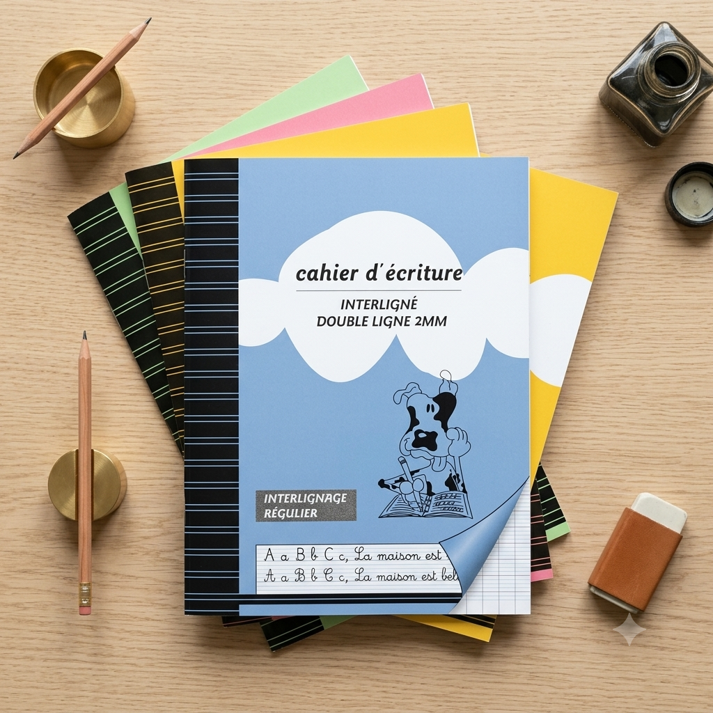 Cahier double ligne A5